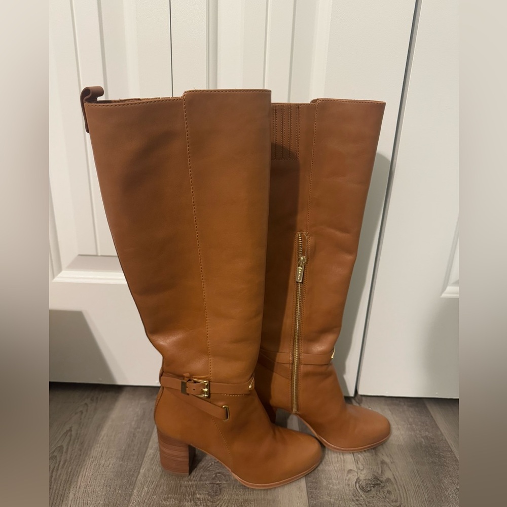 Michael Kors brown leather boots